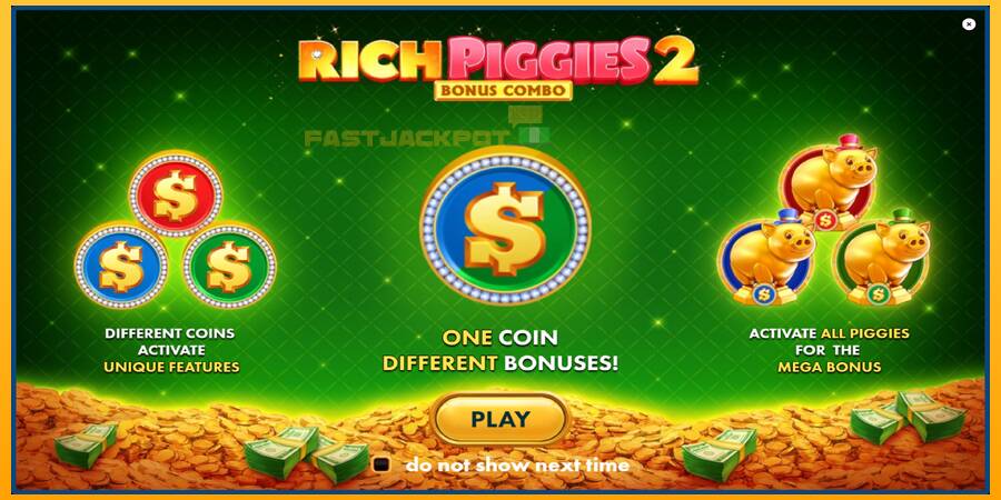 Hrací automat: Rich Piggies 2: Bonus Combo s reálnou šancou na výhru