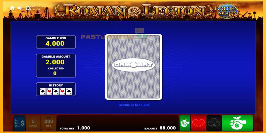 Hrací automat: Roman Legion Golden Nights s reálnou šancou na výhru