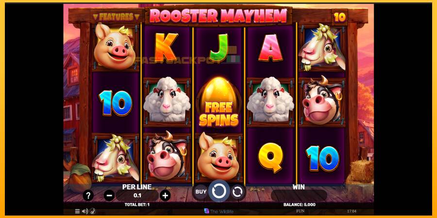 Hrací automat: Rooster Mayhem s reálnou šancou na výhru