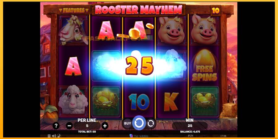 Hrací automat: Rooster Mayhem s reálnou šancou na výhru