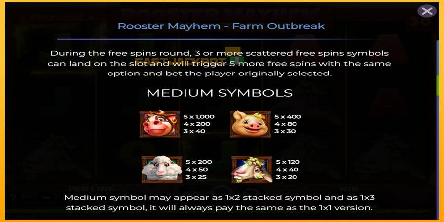 Hrací automat: Rooster Mayhem Farm Outbreak s reálnou šancou na výhru