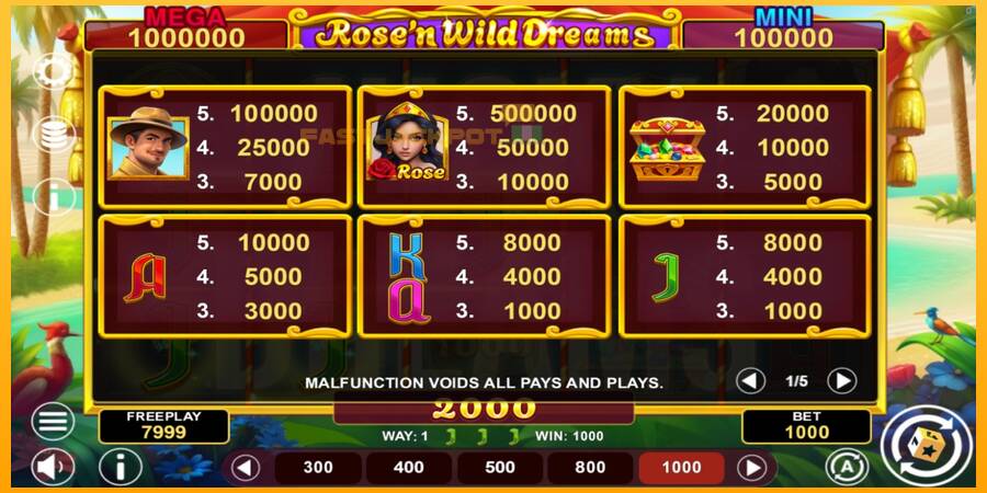 Hrací automat: Rose’n Wild Dreams Hold & Win s reálnou šancou na výhru