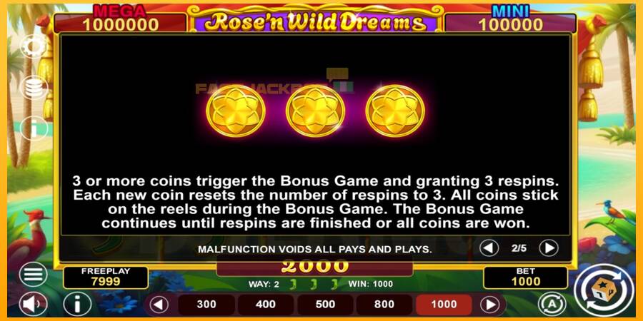 Hrací automat: Rose’n Wild Dreams Hold & Win s reálnou šancou na výhru