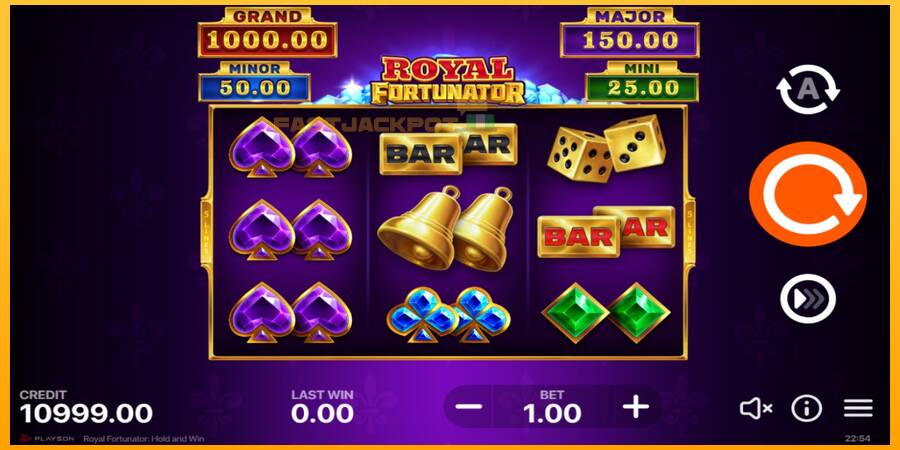 Hrací automat: Royal Fortunator: Hold and Win s reálnou šancou na výhru