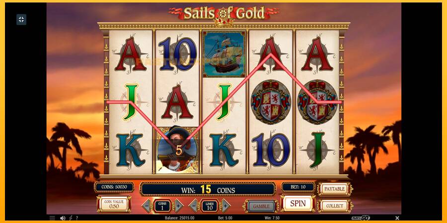 Hrací automat: Sails of Gold s reálnou šancou na výhru