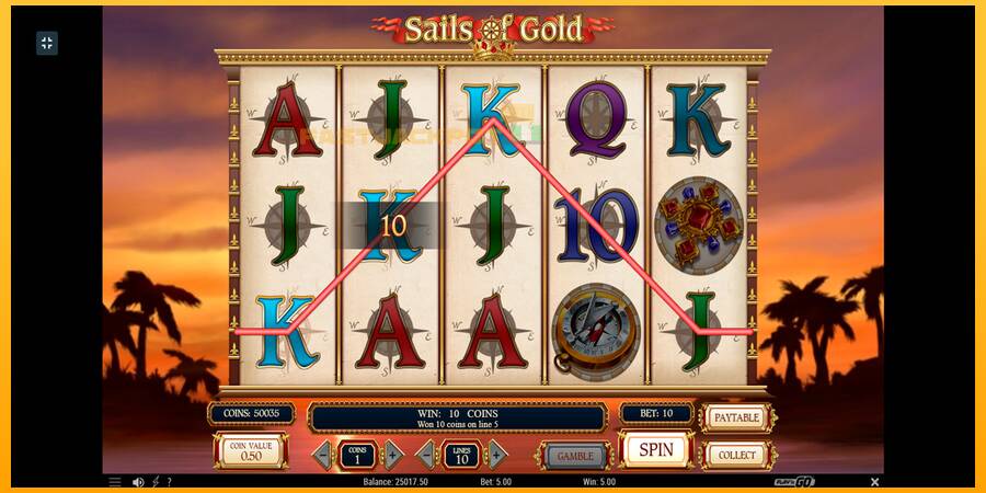 Hrací automat: Sails of Gold s reálnou šancou na výhru