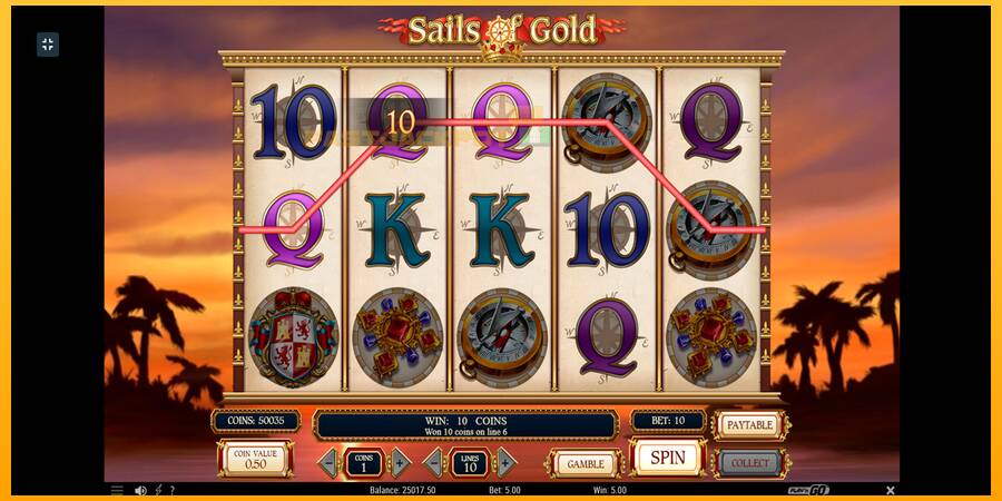 Hrací automat: Sails of Gold s reálnou šancou na výhru