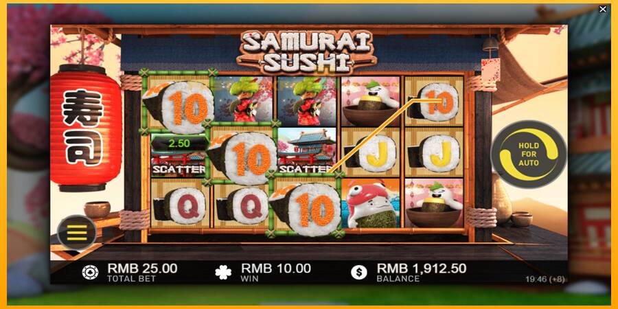 Hrací automat: Samurai Sushi s reálnou šancou na výhru