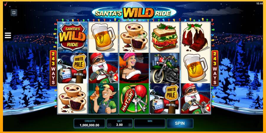 Hrací automat: Santas Wild Ride s reálnou šancou na výhru