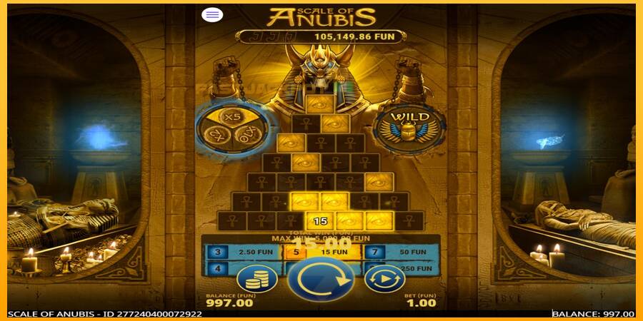 Hrací automat: Scale of Anubis s reálnou šancou na výhru