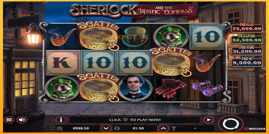 Hrací automat: Sherlock and the Mystic Compass s reálnou šancou na výhru