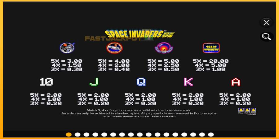 Hrací automat: Space Invaders Win and Spin s reálnou šancou na výhru