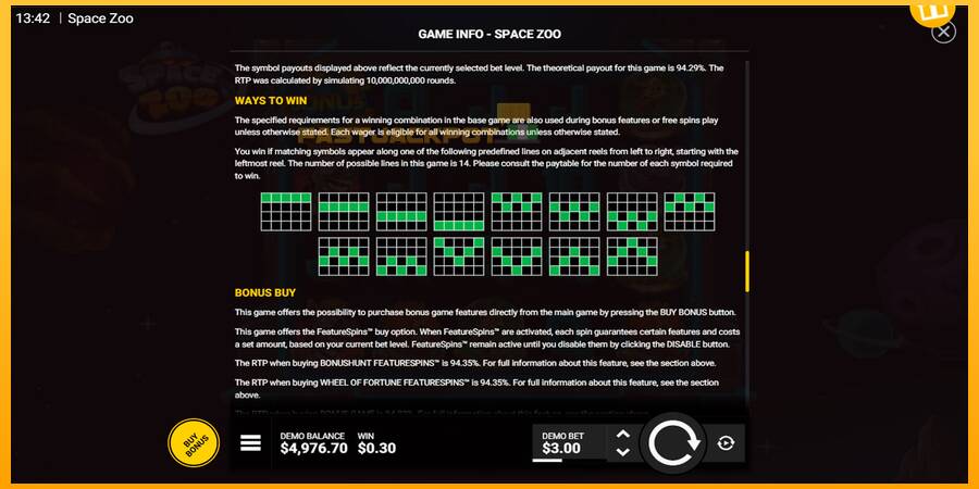 Hrací automat: Space Zoo s reálnou šancou na výhru