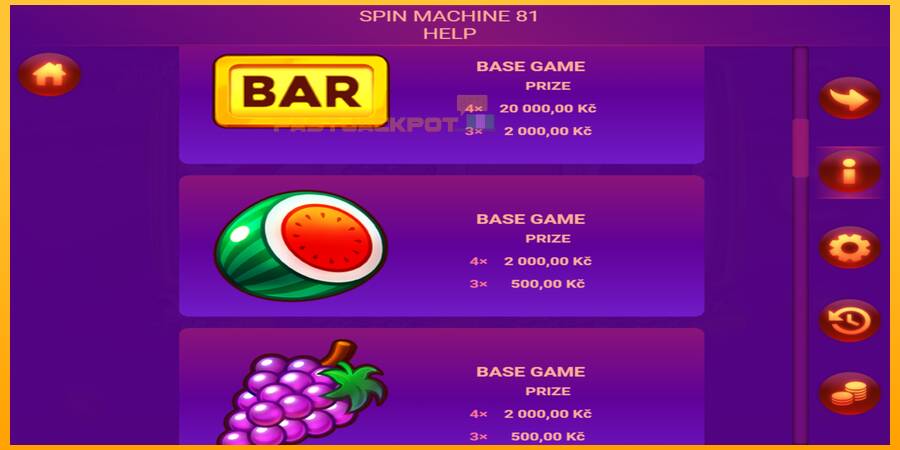 Hrací automat: Spin Machine 81 s reálnou šancou na výhru