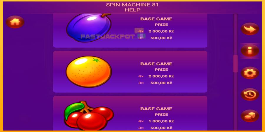 Hrací automat: Spin Machine 81 s reálnou šancou na výhru