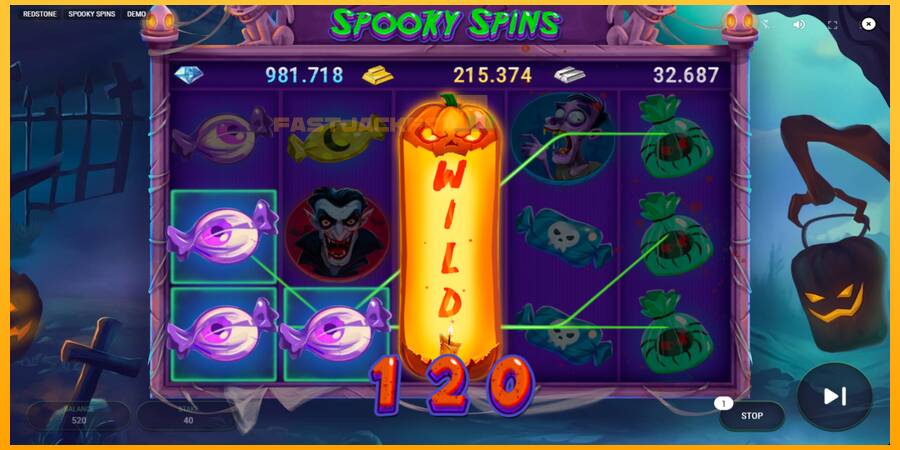 Hrací automat: Spooky Spins s reálnou šancou na výhru