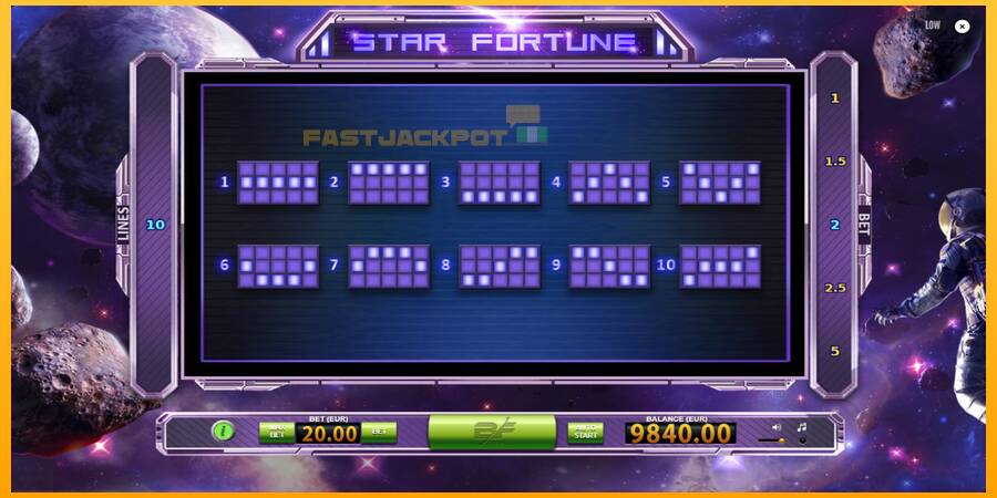 Hrací automat: Star Fortune s reálnou šancou na výhru