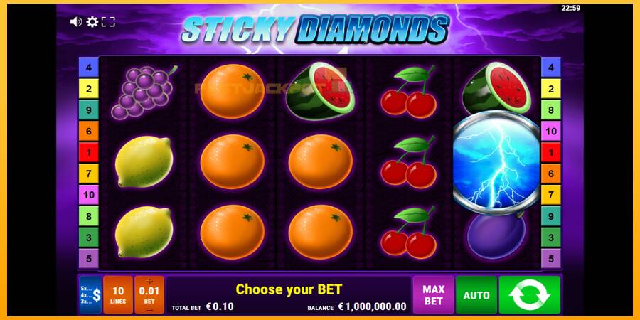 Hrací automat: Sticky Diamonds s reálnou šancou na výhru