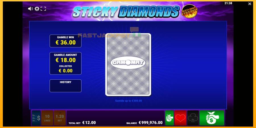 Hrací automat: Sticky Diamonds Red Hot Firepot s reálnou šancou na výhru