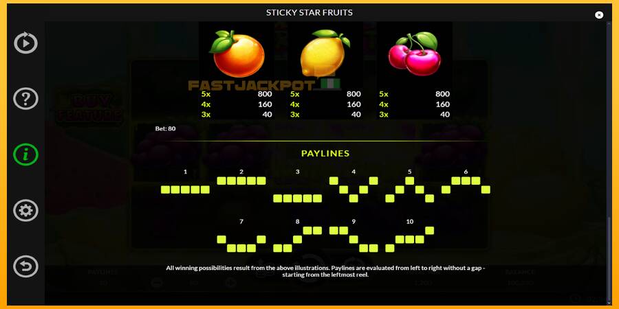 Hrací automat: Sticky Star Fruits s reálnou šancou na výhru