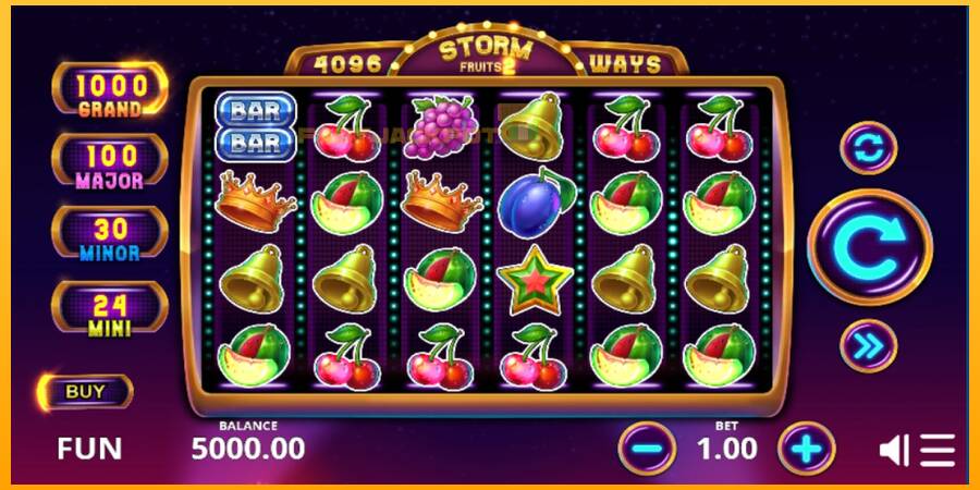 Hrací automat: Storm Fruits 2 s reálnou šancou na výhru