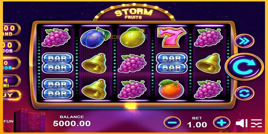 Hrací automat: Storm Fruits s reálnou šancou na výhru