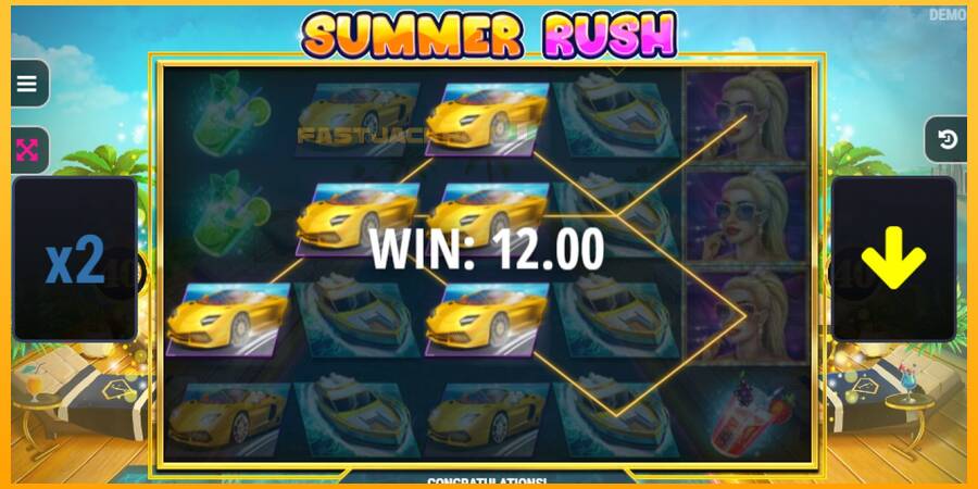 Hrací automat: Summer Rush s reálnou šancou na výhru