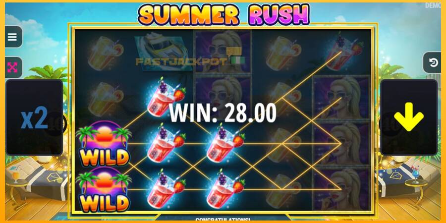 Hrací automat: Summer Rush s reálnou šancou na výhru