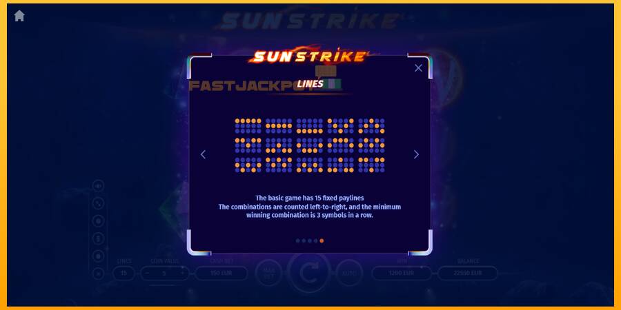 Hrací automat: Sun Strike s reálnou šancou na výhru