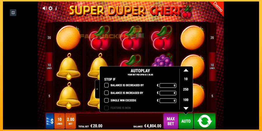 Hrací automat: Super Duper Cherry s reálnou šancou na výhru