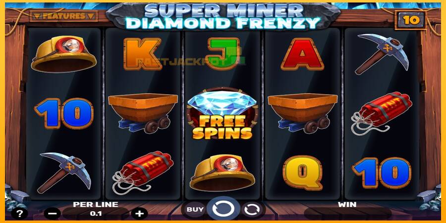 Hrací automat: Super Miner - Diamond Frenzy s reálnou šancou na výhru