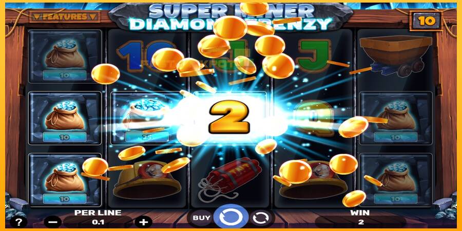 Hrací automat: Super Miner - Diamond Frenzy s reálnou šancou na výhru