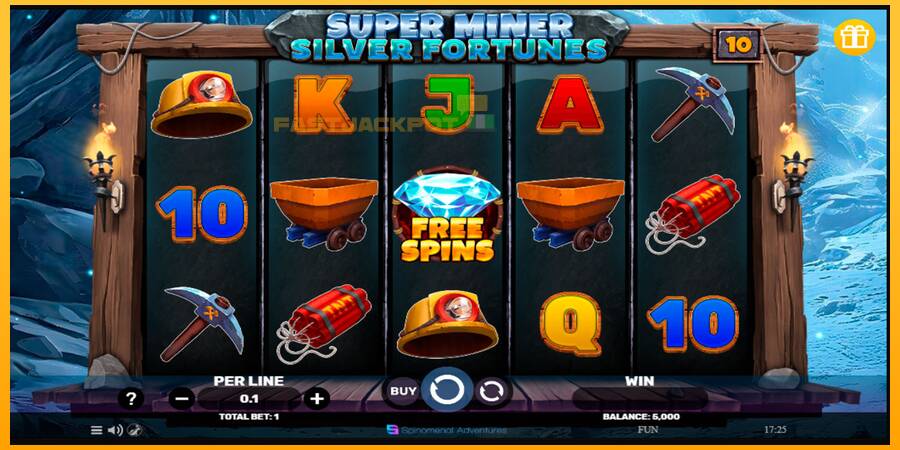 Hrací automat: Super Miner Silver Fortunes s reálnou šancou na výhru