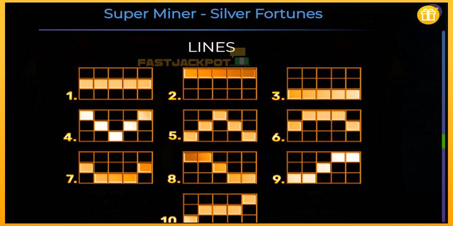 Hrací automat: Super Miner Silver Fortunes s reálnou šancou na výhru