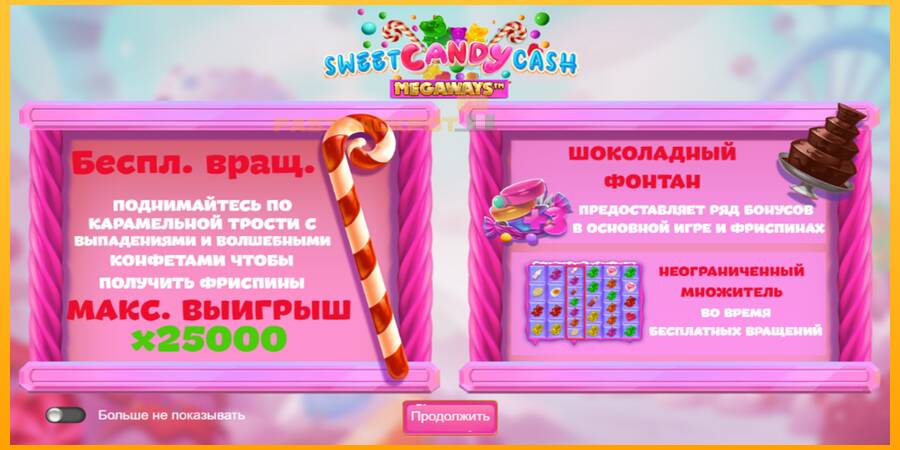 Hrací automat: Sweet Candy Cash Megaway s reálnou šancou na výhru