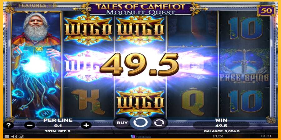 Hrací automat: Tales of Camelot - Moonlit Quest s reálnou šancou na výhru