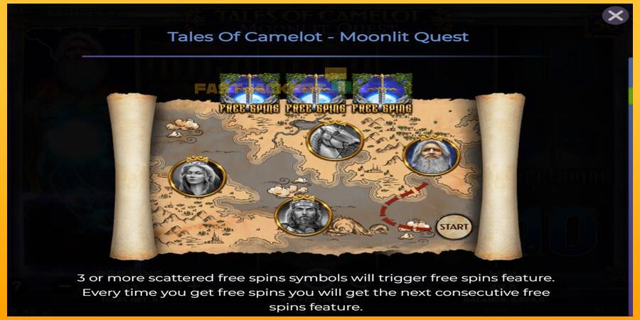 Hrací automat: Tales of Camelot - Moonlit Quest s reálnou šancou na výhru