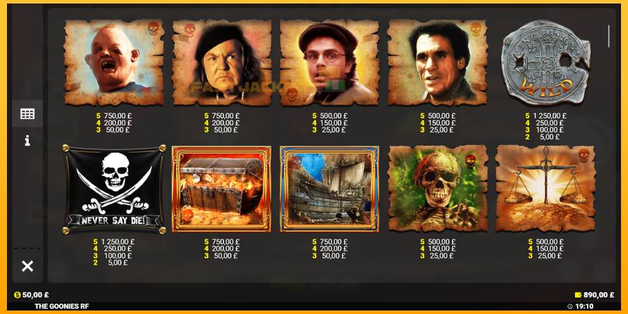 Hrací automat: The Goonies Deluxe Rapid Fire Jackpots s reálnou šancou na výhru