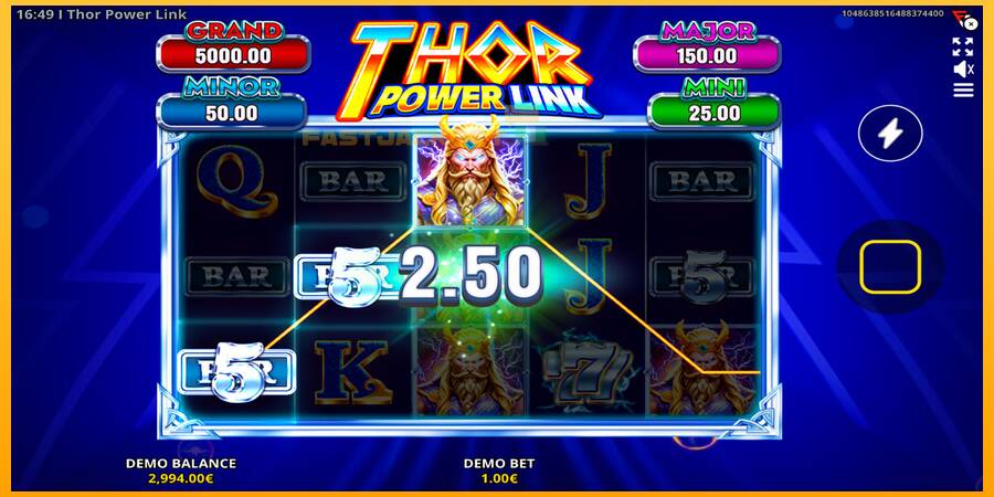 Hrací automat: Thor Power Link s reálnou šancou na výhru