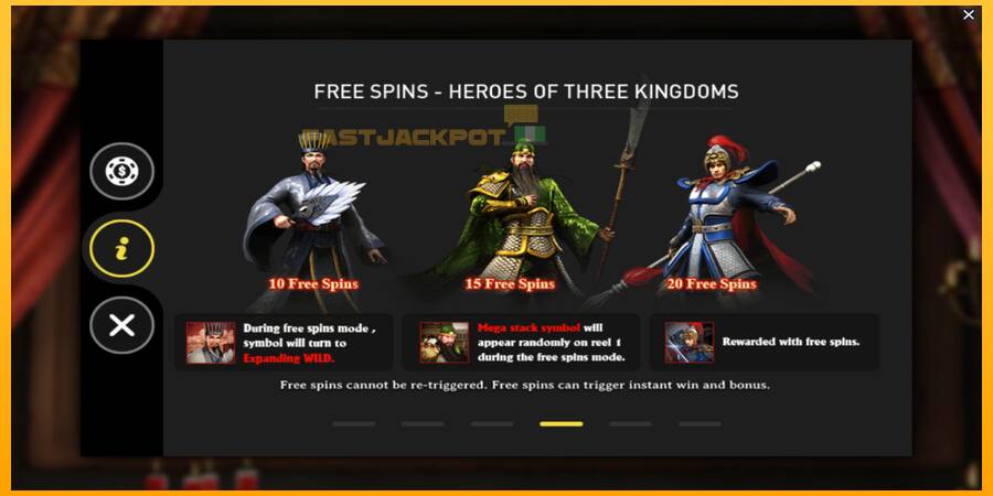 Hrací automat: Three Kingdoms s reálnou šancou na výhru