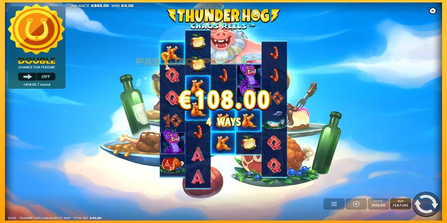 Hrací automat: Thunder Hog Chaos Reels s reálnou šancou na výhru