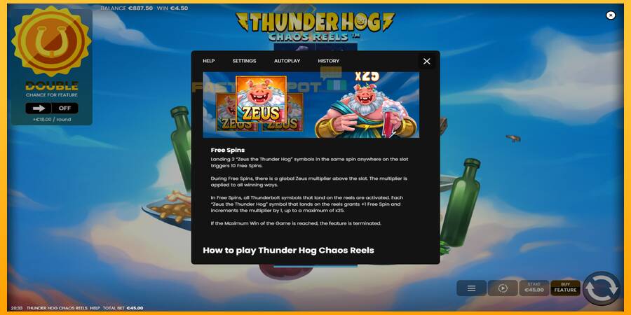 Hrací automat: Thunder Hog Chaos Reels s reálnou šancou na výhru