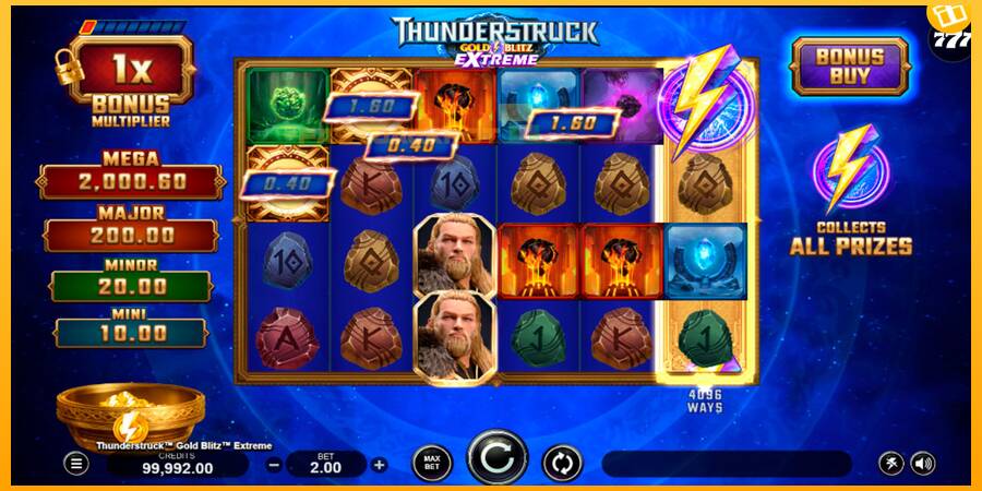 Hrací automat: Thunderstruck Gold Blitz Extreme s reálnou šancou na výhru