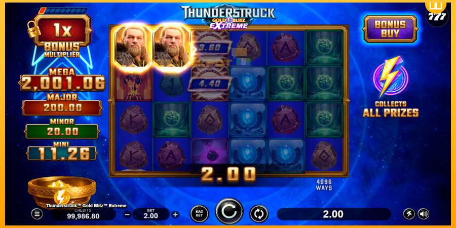 Hrací automat: Thunderstruck Gold Blitz Extreme s reálnou šancou na výhru