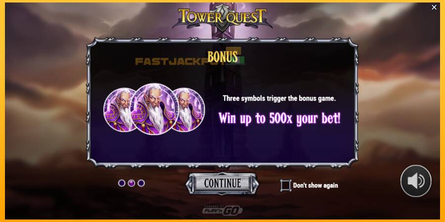 Hrací automat: Tower Quest s reálnou šancou na výhru