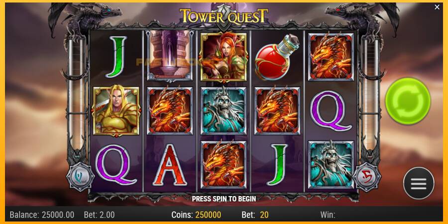 Hrací automat: Tower Quest s reálnou šancou na výhru