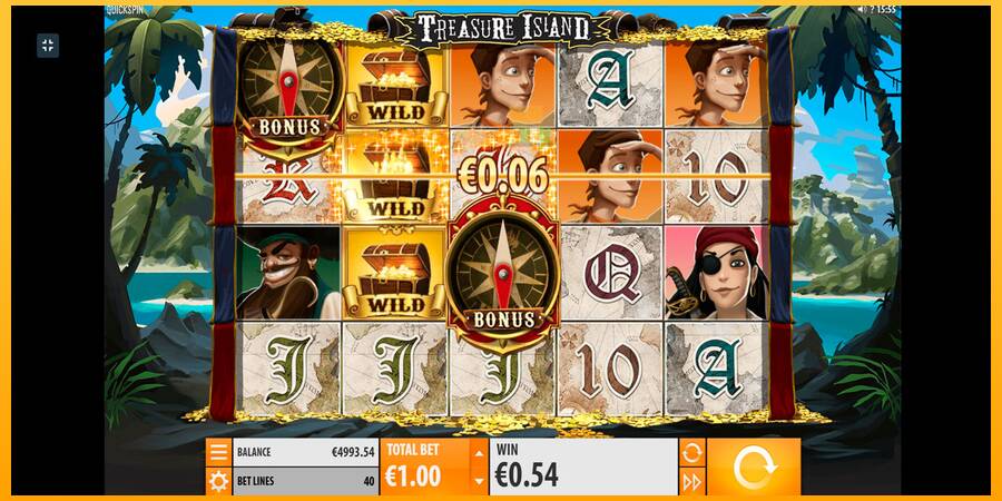 Hrací automat: Treasure Island s reálnou šancou na výhru