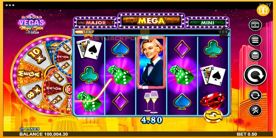 Hrací automat: Triple Vegas Mega Spin s reálnou šancou na výhru