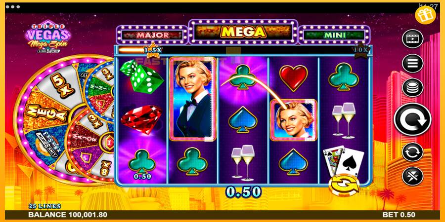 Hrací automat: Triple Vegas Mega Spin s reálnou šancou na výhru