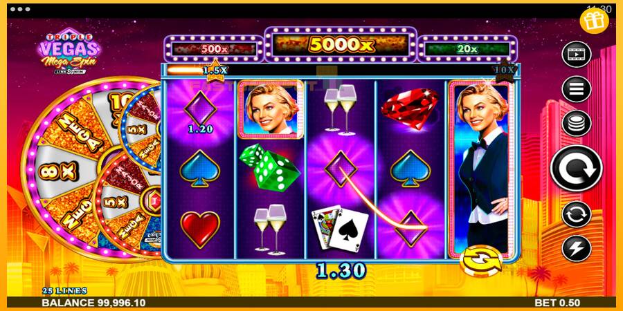 Hrací automat: Triple Vegas Mega Spin s reálnou šancou na výhru